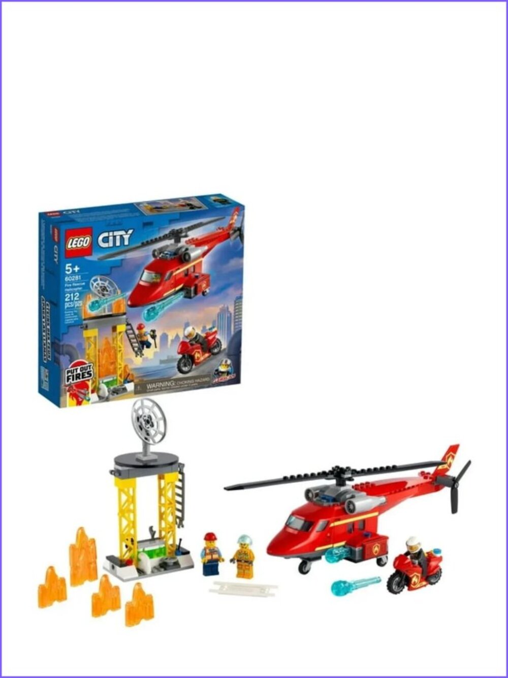 Lego City Fire Rescue Helicopter 60281  New In Box